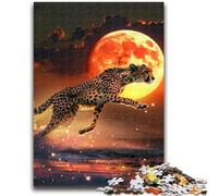 Jigsaw Puzzles 1000 Pieces for Adults Teens Cheetah Sunset Adult Puzzles,Learning Educational Toys Family Games Gifts for Friends And Family (26x38cm)