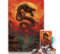 Jigsaw Puzzles 1000 Pieces for Adults Teens Chinese Dragon,Challenging Game for Is Ideal As A Gift for The Whole Family (38x26cm)