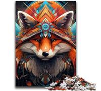 Jigsaw Puzzles 1000 Pieces for Adults Teens Colorful Art Fox Puzzles for Teenagers,Suitable for Desktop Decoration for And Age 14 (50x75cm)