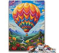 Jigsaw Puzzles 1000 Pieces for Adults Teens Colorful Art Hot Air Balloon 1000 Pieces for Adults,Stress Reliever Staycation Kill Time Wishlist with Santa Claus (50x75cm)