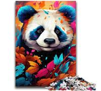 Jigsaw Puzzles 1000 Pieces for Adults Teens Colorful Art Panda Adult Jigsaw,Educational Games Home Decoration Suitable for Desktop Decoration (26x38cm)