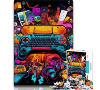 Jigsaw Puzzles 1000 Pieces for Adults Teens Colorful Gamepad Jigsaw,Interesting Stress Reduction Parent-child Interaction (size 75x50cm)