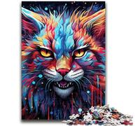 Jigsaw Puzzles 1000 Pieces for Adults Teens Colorful Lynx Adult Puzzles,Challenging Game for Is Ideal As A Gift for The Whole Family (50x75cm)