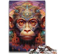 Jigsaw Puzzles 1000 Pieces for Adults Teens Colorful Monkey 1000 Pieces for Adults,Toys Educational Games Stress Relieving Unique Birthday And Gifts (26x38cm)
