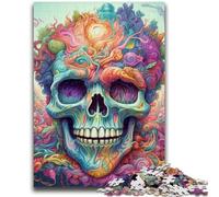 Jigsaw Puzzles 1000 Pieces for Adults Teens Colorful Skulls 1000 Pieces for Adults,is Ideal As Gifts for The Whole Family Suitable for And 14 (50x75cm)