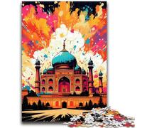 Jigsaw Puzzles 1000 Pieces for Adults Teens Colorful Taj Mahal 1000 Piece Puzzle,Educational Game for Birthday, Chrismas for Age 14+ (50x75cm)