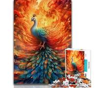 Jigsaw Puzzles 1000 Pieces for Adults Teens Colourful Peacock Animal Jigsaw,Interesting Stress Reduction Parent-child Interaction (size 75x50cm)