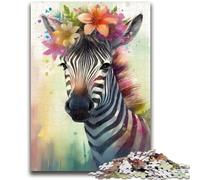 Jigsaw Puzzles 1000 Pieces for Adults Teens Colourful Zebra Baby Adult Puzzles,Learning Educational Toys Family Games Gifts for Friends And Family (75x50cm)