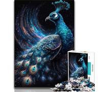 Jigsaw Puzzles 1000 Pieces for Adults Teens Cosmic Peacock Adult Jigsaw,Educational Games Home Decoration Suitable for Desktop Decoration 38x26cm
