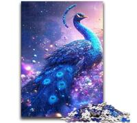 Jigsaw Puzzles 1000 Pieces for Adults Teens Cosmic Peacock Educational Game Challenge Toy Wall Decoration Unique Birthday And Xmas Gifts 50x75cm