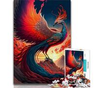 Jigsaw Puzzles 1000 Pieces for Adults Teens Cosmic Phoenix Jigsaw,Interesting Stress Reduction Parent-child Interaction (size 38x26cm)