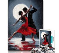 Jigsaw Puzzles 1000 Pieces for Adults Teens Couple Dancing Oil Painting Jigsaw,Interesting Stress Reduction Parent-child Interaction (size 75x50cm)