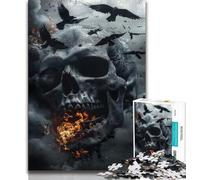Jigsaw Puzzles 1000 Pieces for Adults Teens Crow Skeleton 1000 Piece Jigsaw,Educational Stress Relief Toy Gifts for Friends And Family (size 75x50cm)
