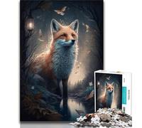 Jigsaw Puzzles 1000 Pieces for Adults Teens Cute Art Fox 1000 Pieces for Teenagers,Educational Toys & Games for Adults And Teenagers (size 38x26cm)