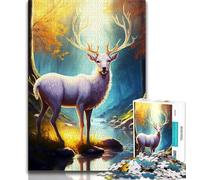 Jigsaw Puzzles 1000 Pieces for Adults Teens Deer in Forest 1000 Piece Jigsaw,Educational Stress Relief Toy Gifts for Friends And Family (size 38x26cm)