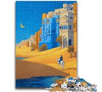 Jigsaw Puzzles 1000 Pieces for Adults Teens Desert City Brain Intelligence Challenge Addictive Toys Funny Gift for Ages 14+ 50x75cm