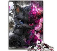 Jigsaw Puzzles 1000 Pieces for Adults Teens Devil Kitten Educational Games Home Decoration Educational Game for Birthday, Chrismas 26x38cm