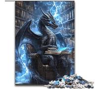 Jigsaw Puzzles 1000 Pieces for Adults Teens Dragon Reading A Book, Decompressing Intellectual Educational Toy Birthday Present, Gifts (Size 26x38cm)