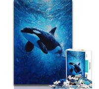 Jigsaw Puzzles 1000 Pieces for Adults Teens Dream Whale Teenager Puzzles,Learning Educational Toys Family Games Unique Birthday And Gifts 26x38cm