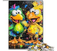 Jigsaw Puzzles 1000 Pieces for Adults Teens Duck Graffiti, Family Game Stress Reliever Difficult Challenge A Work of Art for Ages 14+ (Size 50x75cm)