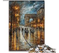Jigsaw Puzzles 1000 Pieces for Adults Teens Eiffel Tower Oil Painting, for Age 14 Years And over Home Decor As A Gift for The Whole Family And Friends (Size 50x75cm)