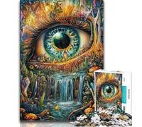 Jigsaw Puzzles 1000 Pieces for Adults Teens Eye of The Mountain, Challenging Difficult,Enhance Love between Couples for Age 14 38x26cm