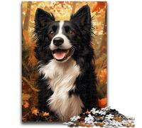 Jigsaw Puzzles 1000 Pieces for Adults Teens Fallen Border Collie 1000 Pieces for Teenagers,Educational Games Home Decoration Suitable for Desktop Decoration (38x26cm)
