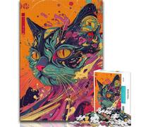 Jigsaw Puzzles 1000 Pieces for Adults Teens Fantasy Cat Puzzles for Teenagers,for Educational Game Challenge Toy Unique Home Decor And Gifts 75x50cm