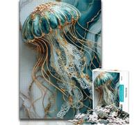 Jigsaw Puzzles 1000 Pieces for Adults Teens Fantasy Jellyfish Jigsaw,Interesting Stress Reduction Parent-child Interaction (size 75x50cm)