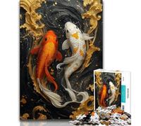 Jigsaw Puzzles 1000 Pieces for Adults Teens Fantasy Koi 1000 Pieces for Teenagers,Educational Family Game Suitable for Desktop Decoration (size 38x26cm)