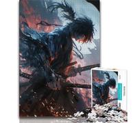 Jigsaw Puzzles 1000 Pieces for Adults Teens Fantasy Ninja Warrior,family Fun Games Fun at Home Activities,Birthday Present,Travel Gifts (75x50cm)