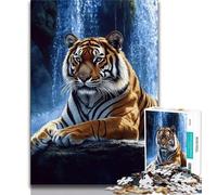 Jigsaw Puzzles 1000 Pieces for Adults Teens Fantasy Tiger Puzzles for Adults,Stress Reliever Difficult Challenge Home Decoration Toys (size 38x26cm)