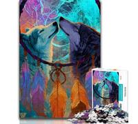 Jigsaw Puzzles 1000 Pieces for Adults Teens Fantasy Wolf 1000 Pieces for Adults,Educational Games Home Decoration Birthday Present, Gifts, Wall Art 26x38cm