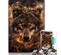 Jigsaw Puzzles 1000 Pieces for Adults Teens Fantasy Wolf Portrait 1000 Pieces for Teenagers,Educational Toys & Games for Adults And Teenagers (size 75x50cm)