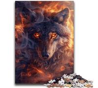 Jigsaw Puzzles 1000 Pieces for Adults Teens Fantasy Wolf Portrait Adult Jigsaw,Learning Educational Toys Family Games Unique Birthday And Gifts (75x50cm)
