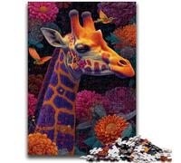 Jigsaw Puzzles 1000 Pieces for Adults Teens Flower Giraffe Teenager Puzzles,Family Educational Games Home Decoration Gift (75x50cm)
