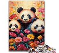 Jigsaw Puzzles 1000 Pieces for Adults Teens Flower Panda Puzzles for Teenagers,Suitable for Desktop Decoration for And Age 14 (50x75cm)