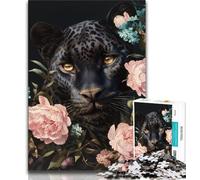 Jigsaw Puzzles 1000 Pieces for Adults Teens Flowers Black Panther,Challenging Game And Family Play Educational Game for Birthday,Chrismas (75x50cm)