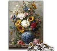Jigsaw Puzzles 1000 Pieces for Adults Teens Flowers in A Vase 1000 Pieces for Adults,Stress Reliever Difficult Challenge Secret Santa Gifts (50x75cm)