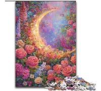 Jigsaw Puzzles 1000 Pieces for Adults Teens Flowers Moon,Family Entertainment Toys with Matching Poster And Trivia Sheet 50x75cm