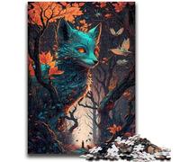 Jigsaw Puzzles 1000 Pieces for Adults Teens Fox Supernatural Forces Toys Educational Games Stress Relieving Artists Collection, Fine Art 26x38cm