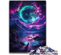 Jigsaw Puzzles 1000 Pieces for Adults Teens Fox Under The Planet Educational Games Home Decoration Educational Game for Birthday, Chrismas 50x75cm