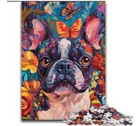Jigsaw Puzzles 1000 Pieces for Adults Teens French Bulldog Graffiti, Stress Relief Toys Unique Birthday And Gifts for Ages 14+ (Size 26x38cm)