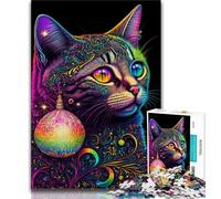 Jigsaw Puzzles 1000 Pieces for Adults Teens Galaxy Art Cat Adult Puzzles,Suitable for Desktop Decoration for And Age 14 (size 75x50cm)