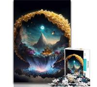 Jigsaw Puzzles 1000 Pieces for Adults Teens Galaxy Art Lotus Adult Jigsaw,Learning Educational Toys Family Games Unique Birthday And Gifts 26x38cm