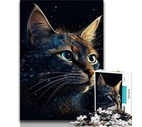 Jigsaw Puzzles 1000 Pieces for Adults Teens Galaxy Cats Adult Puzzles,Challenging Game for Is Ideal As A Gift for The Whole Family 38x26cm
