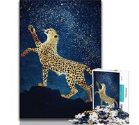 Jigsaw Puzzles 1000 Pieces for Adults Teens Galaxy Cheetah,Challenging Game for Is Ideal As A Gift for The Whole Family (38x26cm)