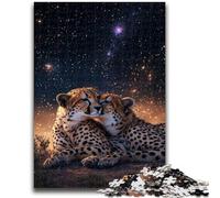 Jigsaw Puzzles 1000 Pieces for Adults Teens Galaxy Cheetah Teenager Puzzles,Learning Educational Toys Family Games Unique Birthday And Gifts (75x50cm)