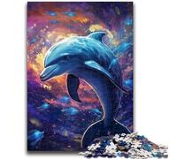 Jigsaw Puzzles 1000 Pieces for Adults Teens Galaxy Dolphin 1000 Pieces for Adults,Toys Educational Games Stress Relieving Unique Birthday And Gifts (75x50cm)
