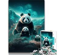 Jigsaw Puzzles 1000 Pieces for Adults Teens Galaxy Panda,Educational Family Game with Fully Interlocking Randomly Shaped Pieces (75x50cm)